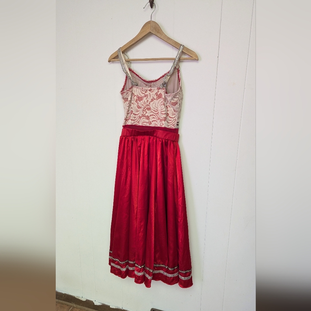Red Jai Ho 11236 Bollywood Dance Dress By Weissman Size Adult M - Picture 2 of 11